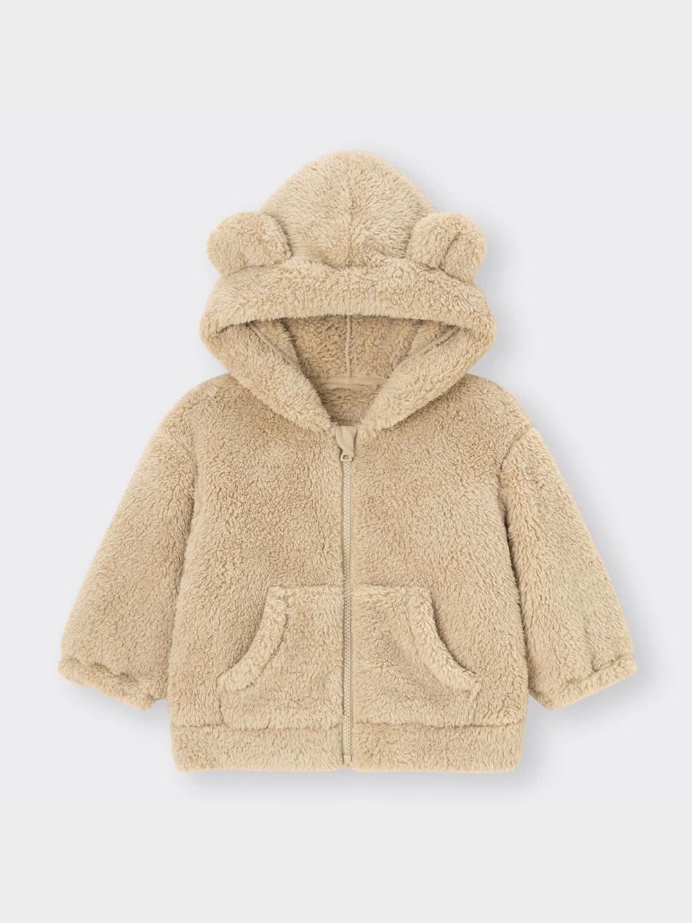 GU公式 | BABY(TODDLER)フリーシーフリースミミ付きフルジップパーカ