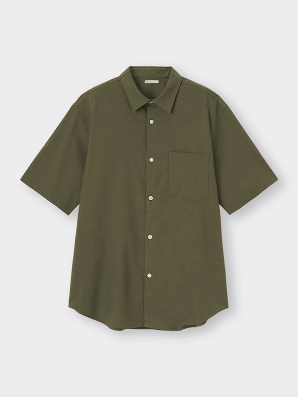 リネンブレンドシャツ(5分袖)OSB+EC