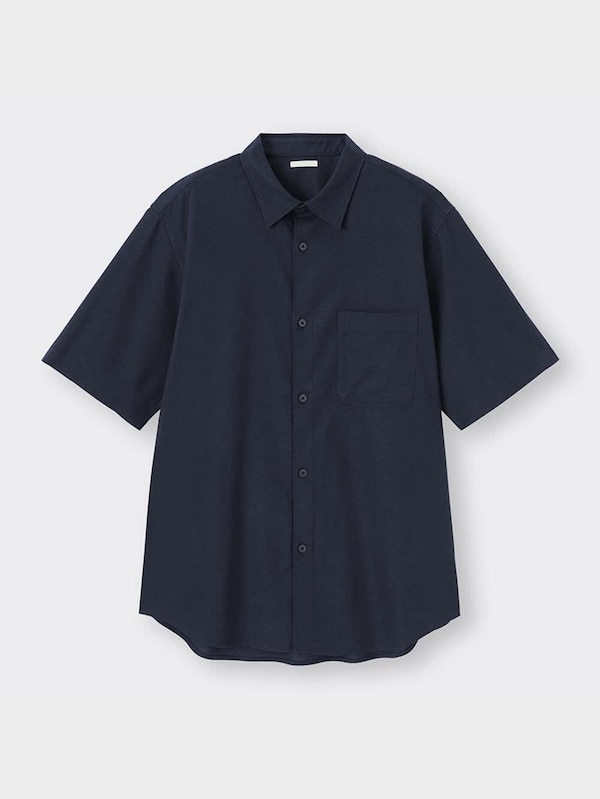 リネンブレンドシャツ(5分袖)OSB+EC