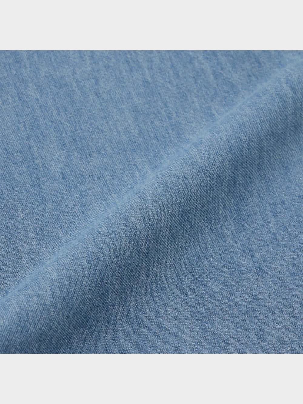 GU公式 | ライトデニムオーバーサイズワークシャツ(5分袖)