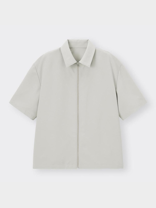 ドライジップアップシャツ(5分袖)SW+E(セットアップ可能)