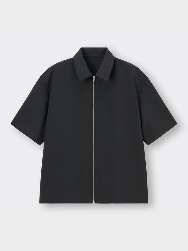 ドライジップアップシャツ(5分袖)SW+E(セットアップ可能)