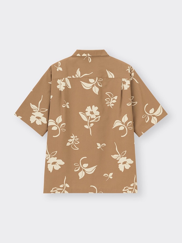 オープンカラーシャツ(5分袖)(フラワー)