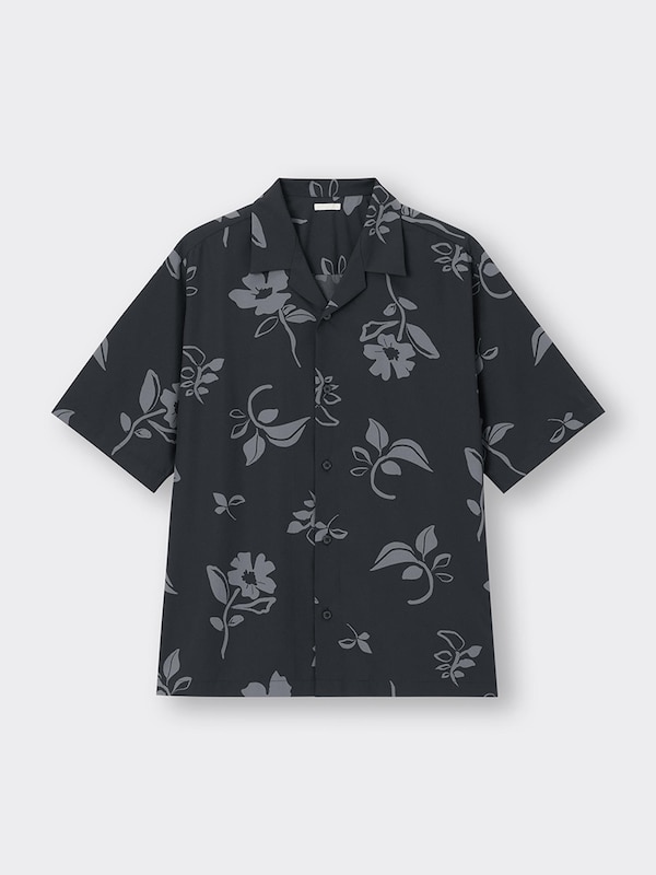 オープンカラーシャツ(5分袖)(フラワー)
