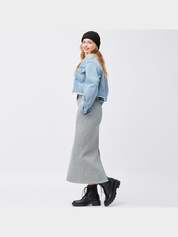 ヘビーウェイトスウェットナローロングスカート(丈標準82.5～89.5cm)(セットアップ可能)(2023年冬アイテム)