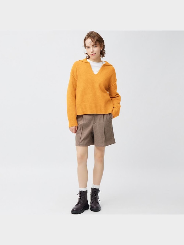 パフィータッチ スキッパーポロセーター(長袖)