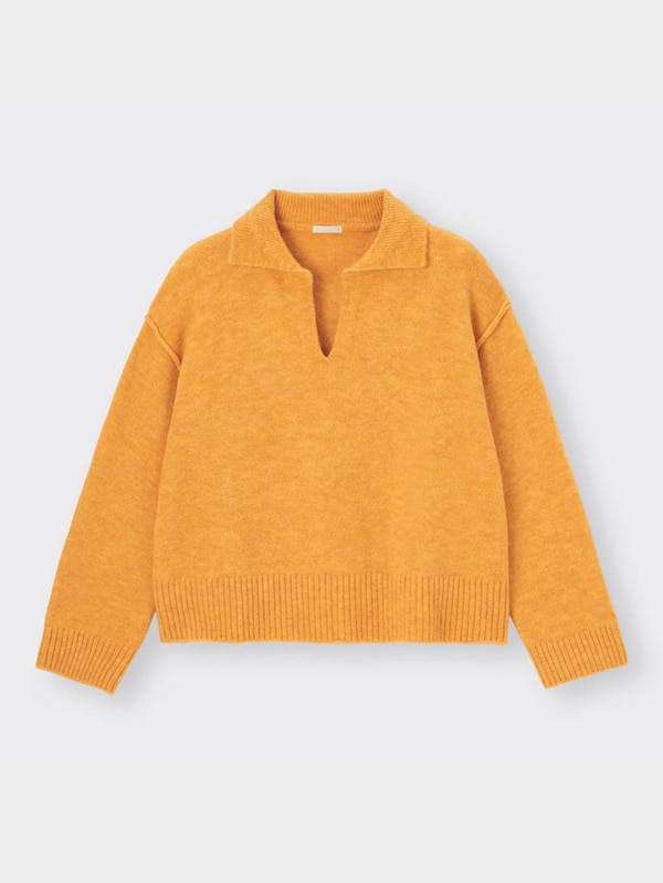 パフィータッチ スキッパーポロセーター(長袖)