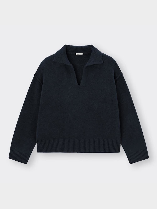 パフィータッチ スキッパーポロセーター(長袖)