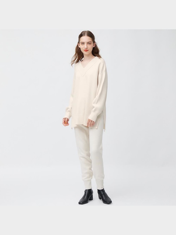 オーバーサイズVネックセーター(長袖)+E(セットアップ可能)