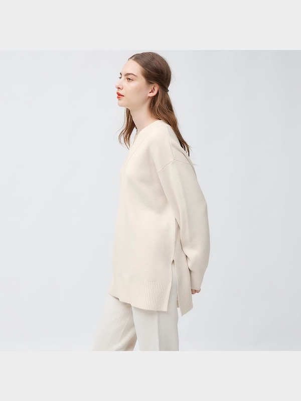 オーバーサイズVネックセーター(長袖)+E(セットアップ可能)