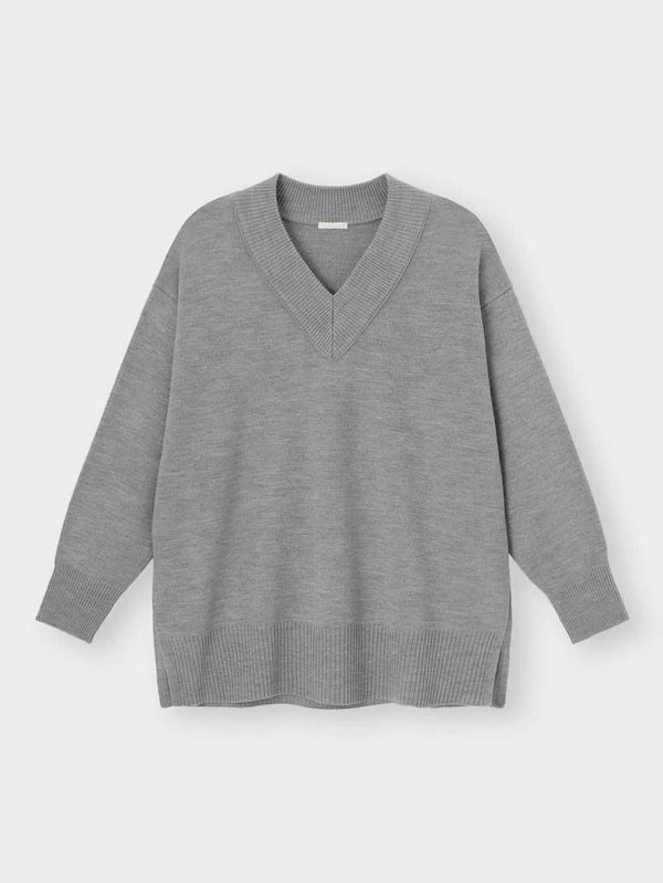 オーバーサイズVネックセーター(長袖)+E(セットアップ可能)