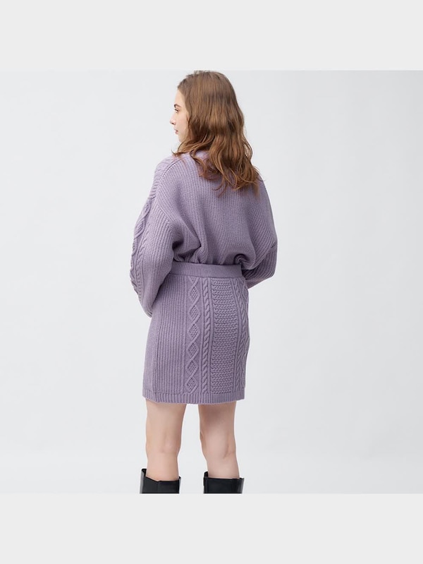 ケーブルニットミニスカート(セットアップ可能)