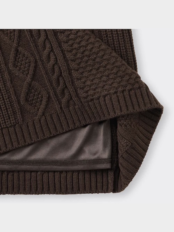 ケーブルニットミニスカート(セットアップ可能)