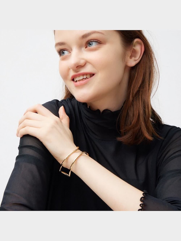 ダブルラインメタルバングル