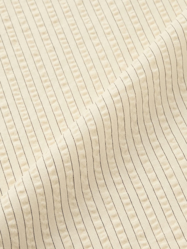 シアサッカーシャツ(5分袖)(ストライプ)