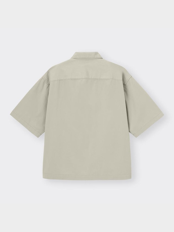 クロップドオーバーサイズシャツ(5分袖)NT+E