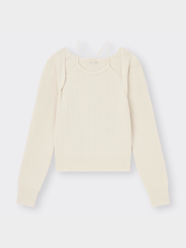 レイヤードルックセーター(長袖)+E