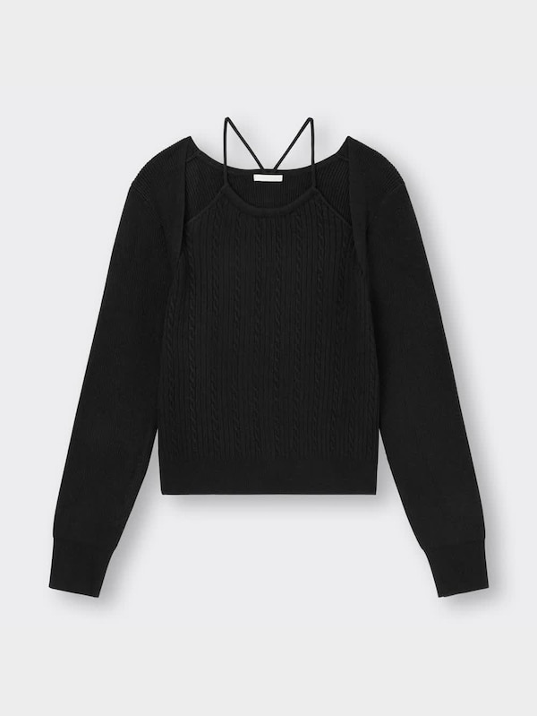 レイヤードルックセーター(長袖)+E