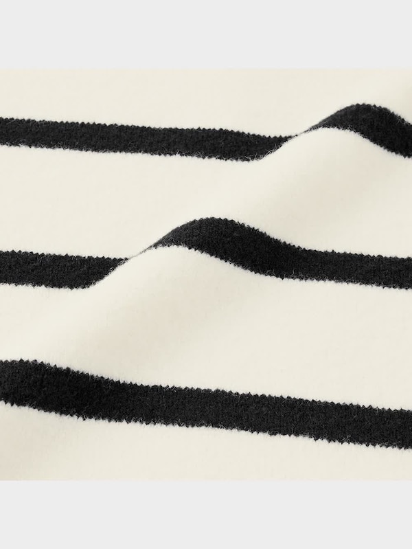 パフィータッチオーバーサイズセーター(長袖)(ボーダー)(2023年冬アイテム)