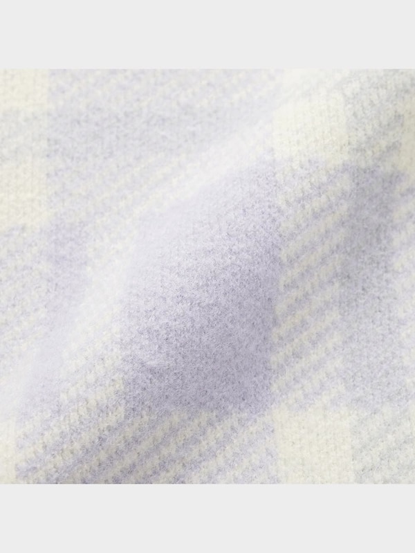 GIRLSパフィータッチジャカードセーター(長袖)(チェック)