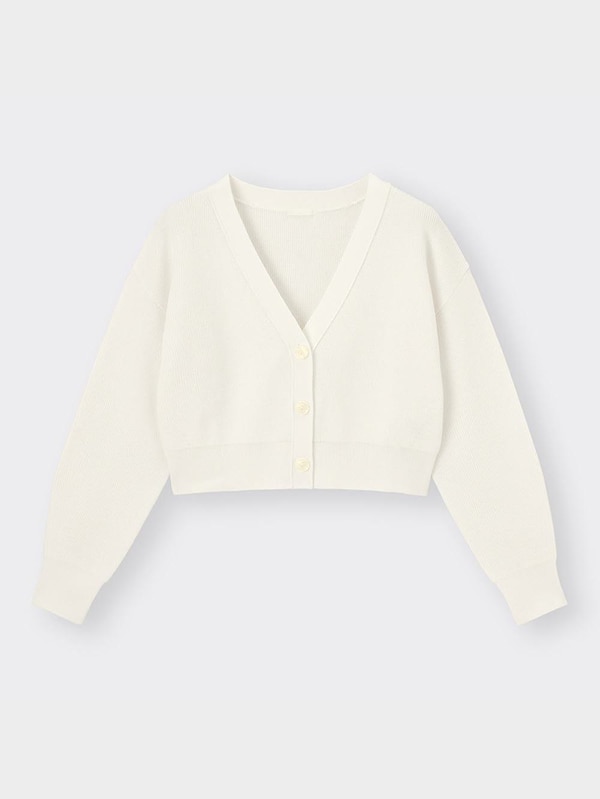 ウォッシャブルクロップドカーディガン(長袖)