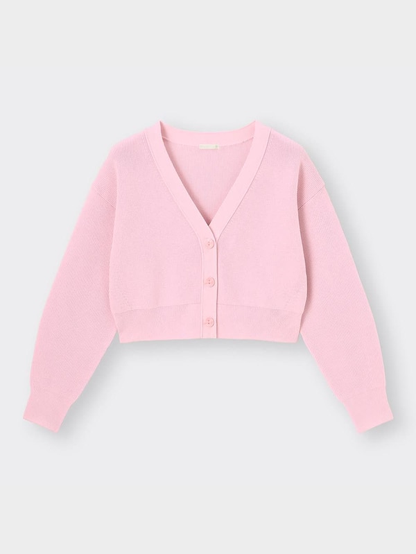 ウォッシャブルクロップドカーディガン(長袖)