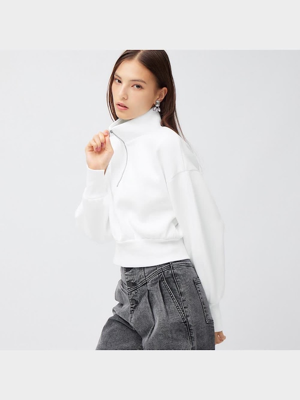 ヘビーウェイトスウェットショートハーフジッププルオーバー(長袖)