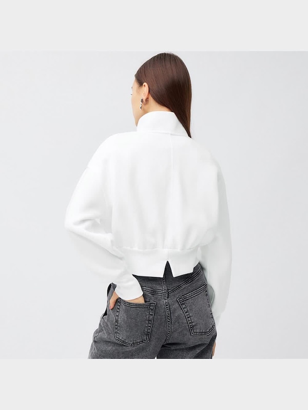 ヘビーウェイトスウェットショートハーフジッププルオーバー(長袖)