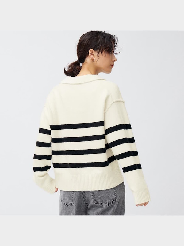 パフィータッチスキッパーポロセーター(長袖)(ボーダー)