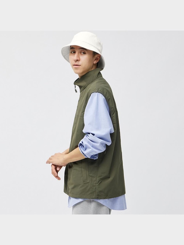 ナイロンジップアップベスト(セットアップ可能)