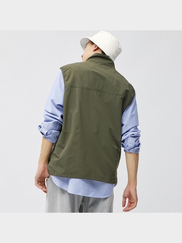 ナイロンジップアップベスト(セットアップ可能)