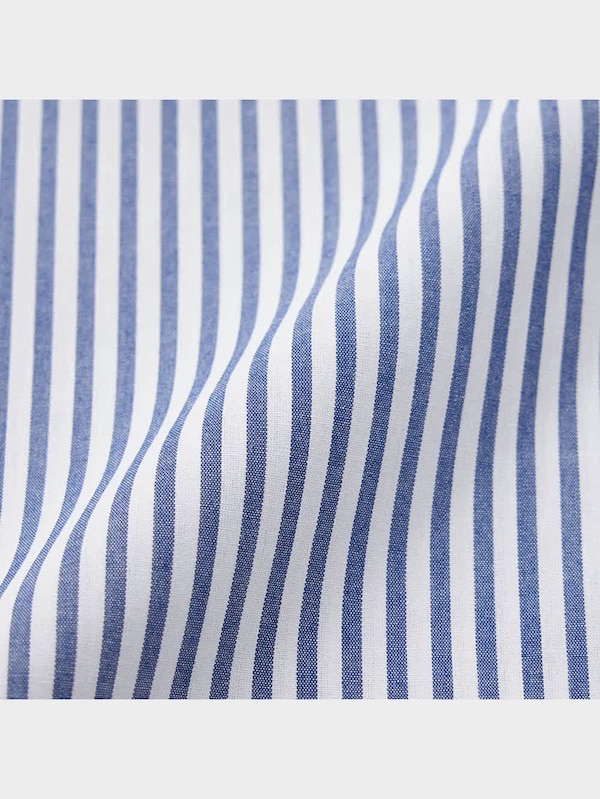 ラッフルスリーブブラウス(長袖)(ストライプ)