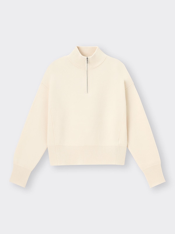 ハーフジップセーター(長袖)