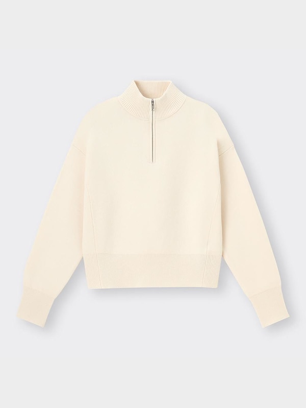 ハーフジップセーター(長袖)