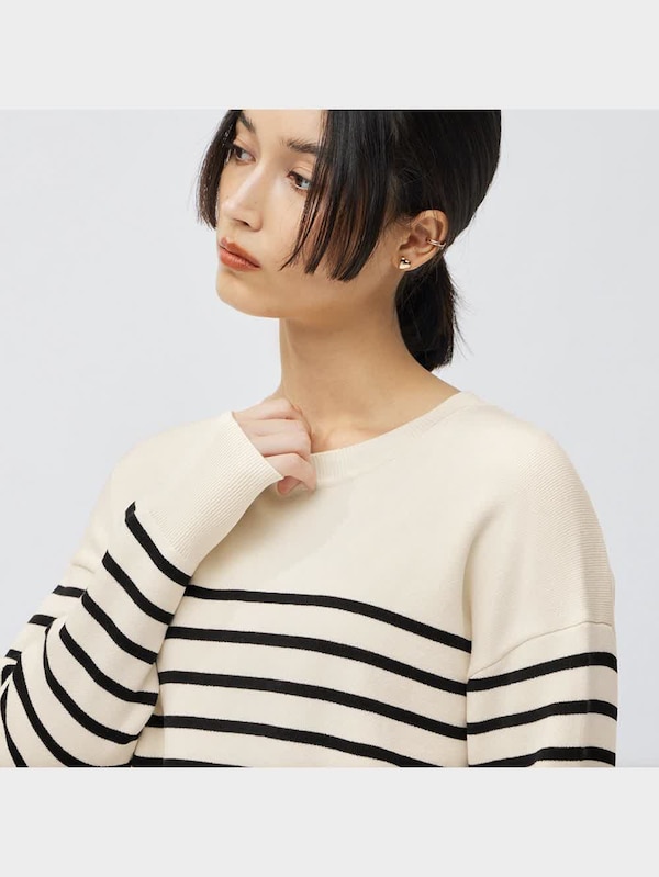 クルーネックボーダーセーター(長袖)Z