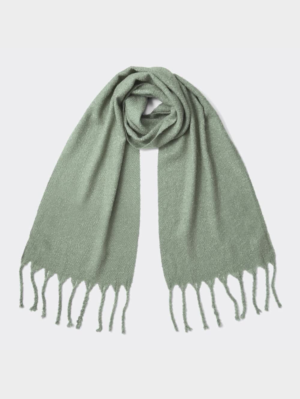 新品未使用　ETRO ロングマフラーグリーン　100% LANA WOOL ETRO エトロ ロングマフラー ストール カシミヤ×シルク グリーン