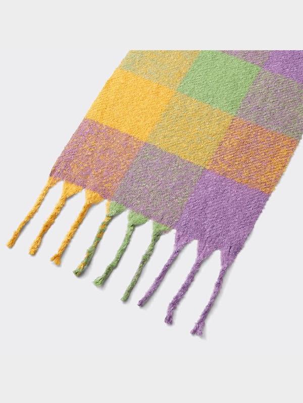 ボリュームロングマフラー(チェック)+E