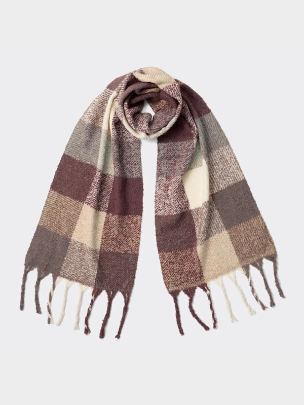 ボリュームロングマフラー(チェック)+E