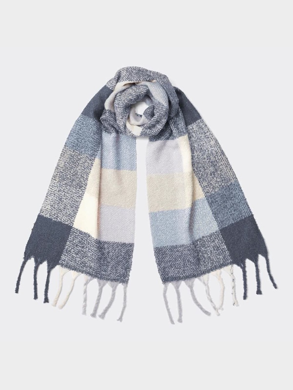 ボリュームロングマフラー(チェック)+E