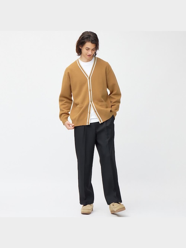 スムースニットカーディガン(長袖)(ライン)SW