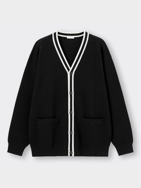 スムースニットカーディガン(長袖)(ライン)SW