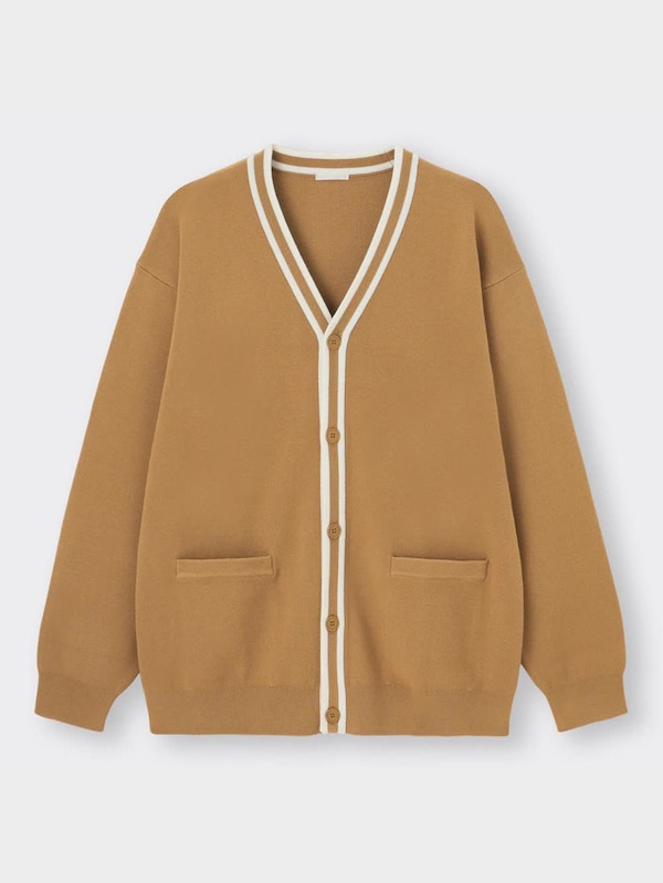 スムースニットカーディガン(長袖)(ライン)SW