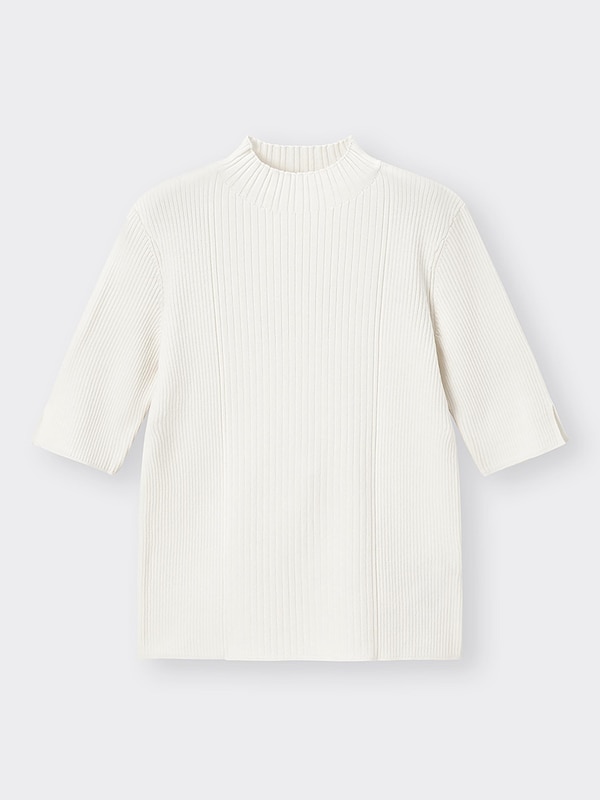 リブミニハイネックセーター(5分袖)Z