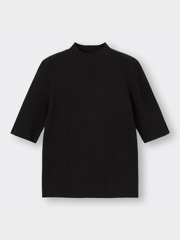 リブミニハイネックセーター(5分袖)Z