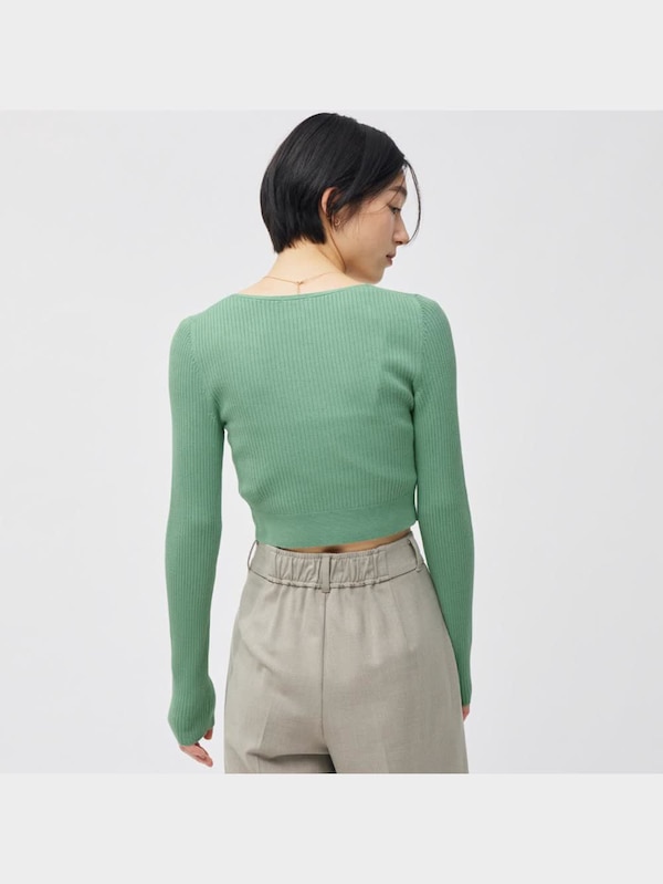 UVカットクロップドカーディガン(長袖)