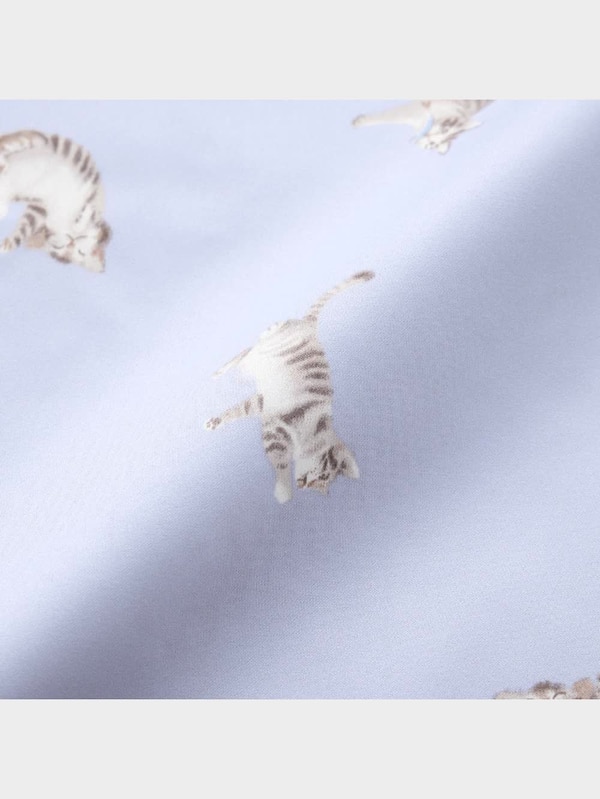 サテンパジャマ(長袖&ロングパンツ)(キャット)