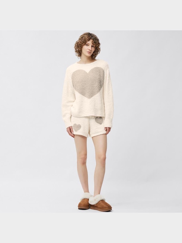 もこもこフィールラウンジプルオーバー(長袖)(ハート)(セットアップ可能)