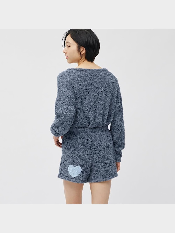 もこもこフィールラウンジショートパンツ(ハート)(セットアップ可能)