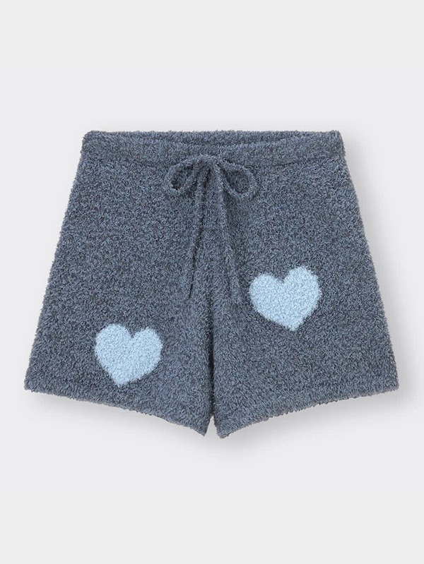 もこもこフィールラウンジショートパンツ(ハート)(セットアップ可能)