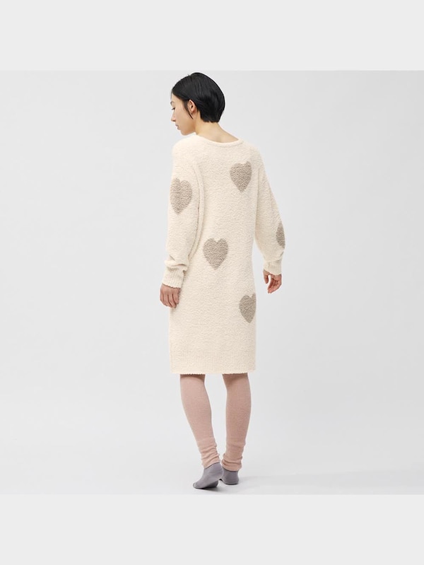 もこもこフィールラウンジワンピース(長袖)(ハート)